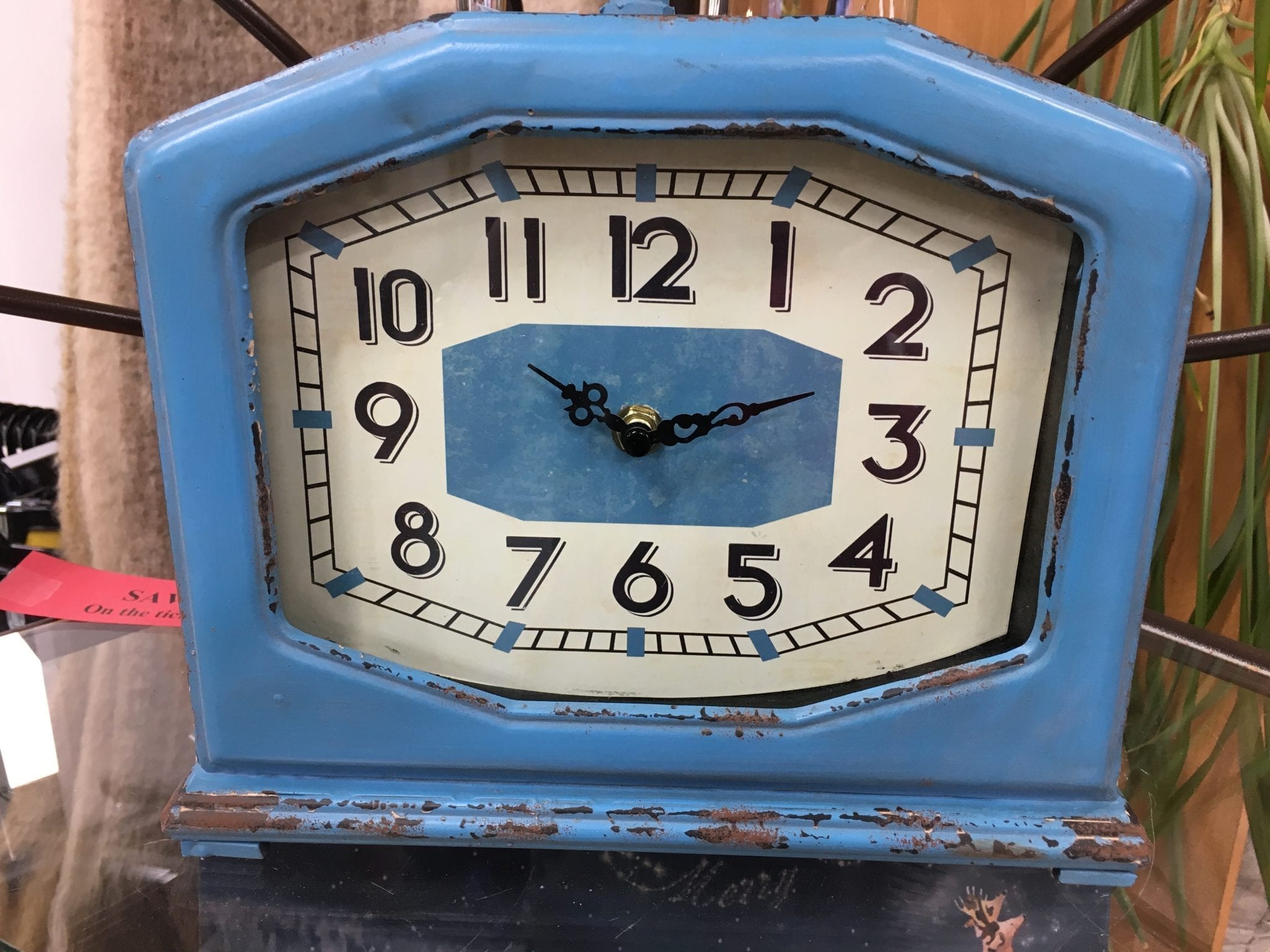 A beautiful blue antique style clock