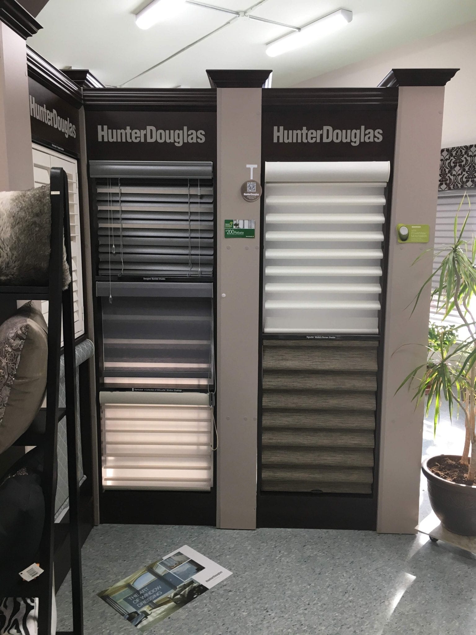 Variety of Hunter Douglas blinds